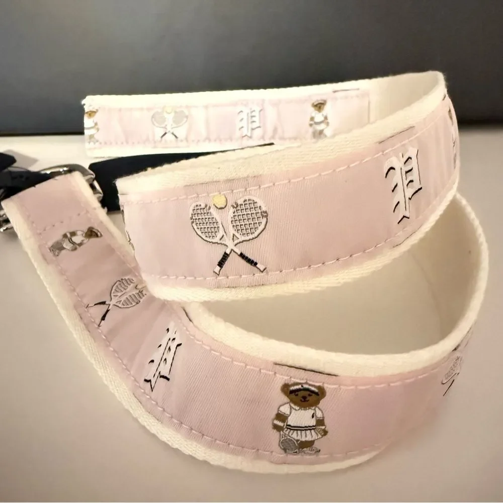 Polo Ralph Lauren Pink Tennis Bear Canvas Belt – Kids Size S – NWT